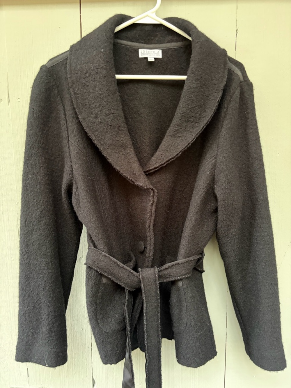 Joseph A. Black Wool Blend Jacket